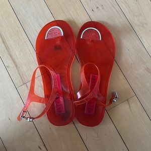 Katy Perry, jelly sandals, red, very good condition